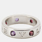 Original Bvlgari Roman Sorbets Amethyst Tourmaline 18k White Gold Ring Size 54