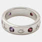 Original Bvlgari Roman Sorbets Amethyst Tourmaline 18k White Gold Ring Size 54