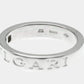 Original Bvlgari 18K White Gold and Diamond Bvlgari Bvlgari Band Ring EU 54