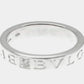 Original Bvlgari 18K White Gold and Diamond Bvlgari Bvlgari Band Ring EU 54