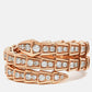 Original Bvlgari Serpenti Viper Diamonds 18k Rose Gold Ring Size 2XL