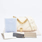 Original Bvlgari Ivory Quilted Leather Mini Serpenti Cabochon Crossbody Bag