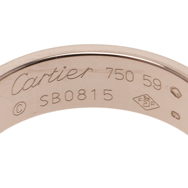 Original Cartier Love 18K White Gold Ring Size 59