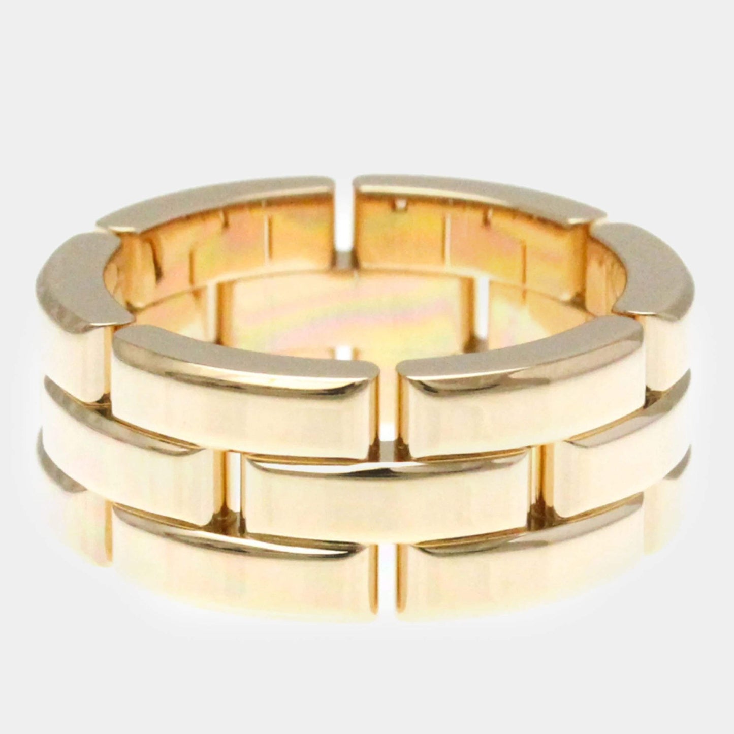 Original Cartier 18K Rose Gold Maillon Panthere Band Ring EU 50