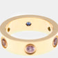 Original Cartier 18K Rose Gold and 6 Stone Love Band Ring EU 51