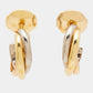 Original Cartier Trinity 18K Three Tone Gold Hoop Earrings