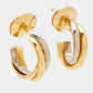 Original Cartier Trinity 18K Three Tone Gold Hoop Earrings