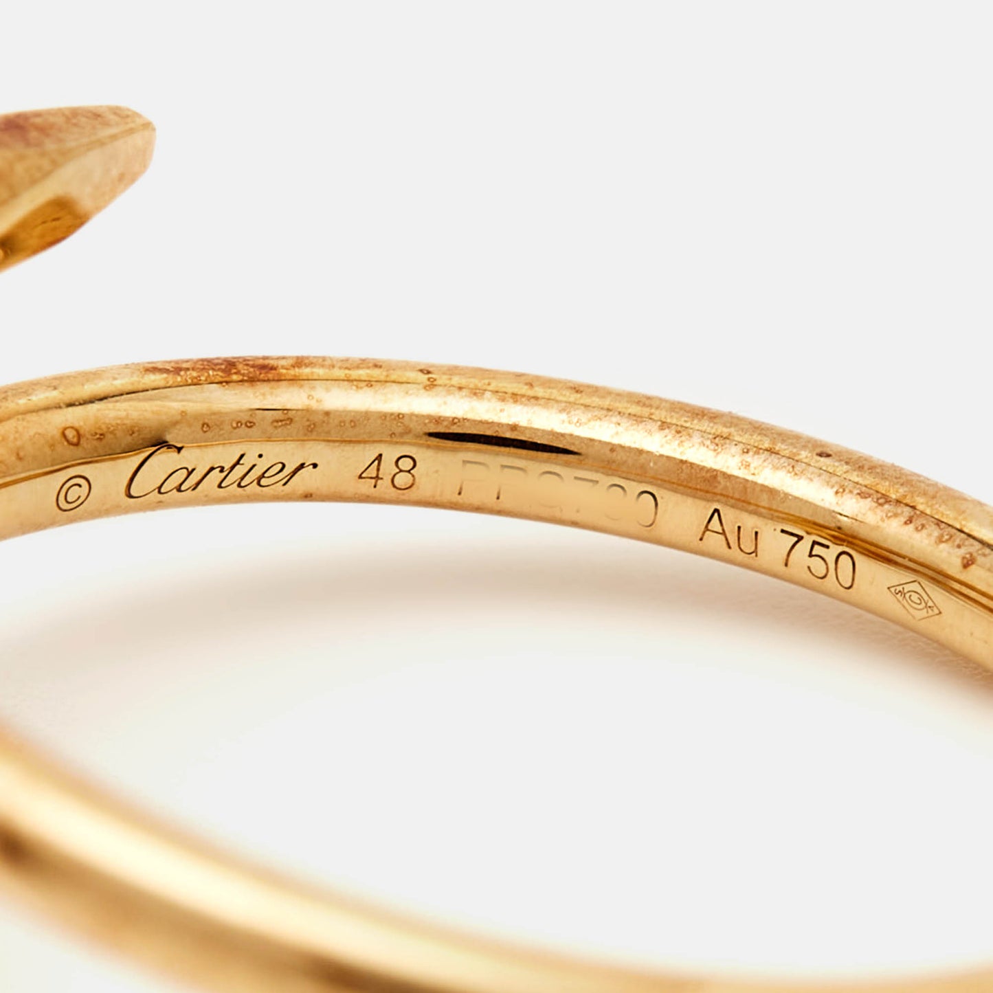 Original Cartier Juste Un Clou 18k Yellow Gold Small Model Ring Size 48