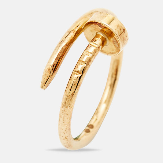 Original Cartier Juste Un Clou 18k Yellow Gold Small Model Ring Size 48