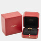 Original Cartier Love 3 Diamond 18k Rose Gold Ring Size 53