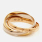 Original Cartier Trinity 18k Three Tone Gold Ring Size 52