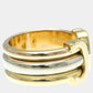 Original Cartier 18K Yellow Gold, Rose Gold, White Gold and Diamond C De Cartier Band Ring EU 51