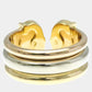 Original Cartier 18K Yellow Gold, Rose Gold, White Gold and Diamond C De Cartier Band Ring EU 51