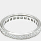 Original Cartier 18K White Gold and Diamond Full Eternity Band Ring EU 49