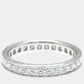 Original Cartier 18K White Gold and Diamond Full Eternity Band Ring EU 49