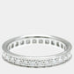 Original Cartier 18K White Gold and Diamond Full Eternity Band Ring EU 49