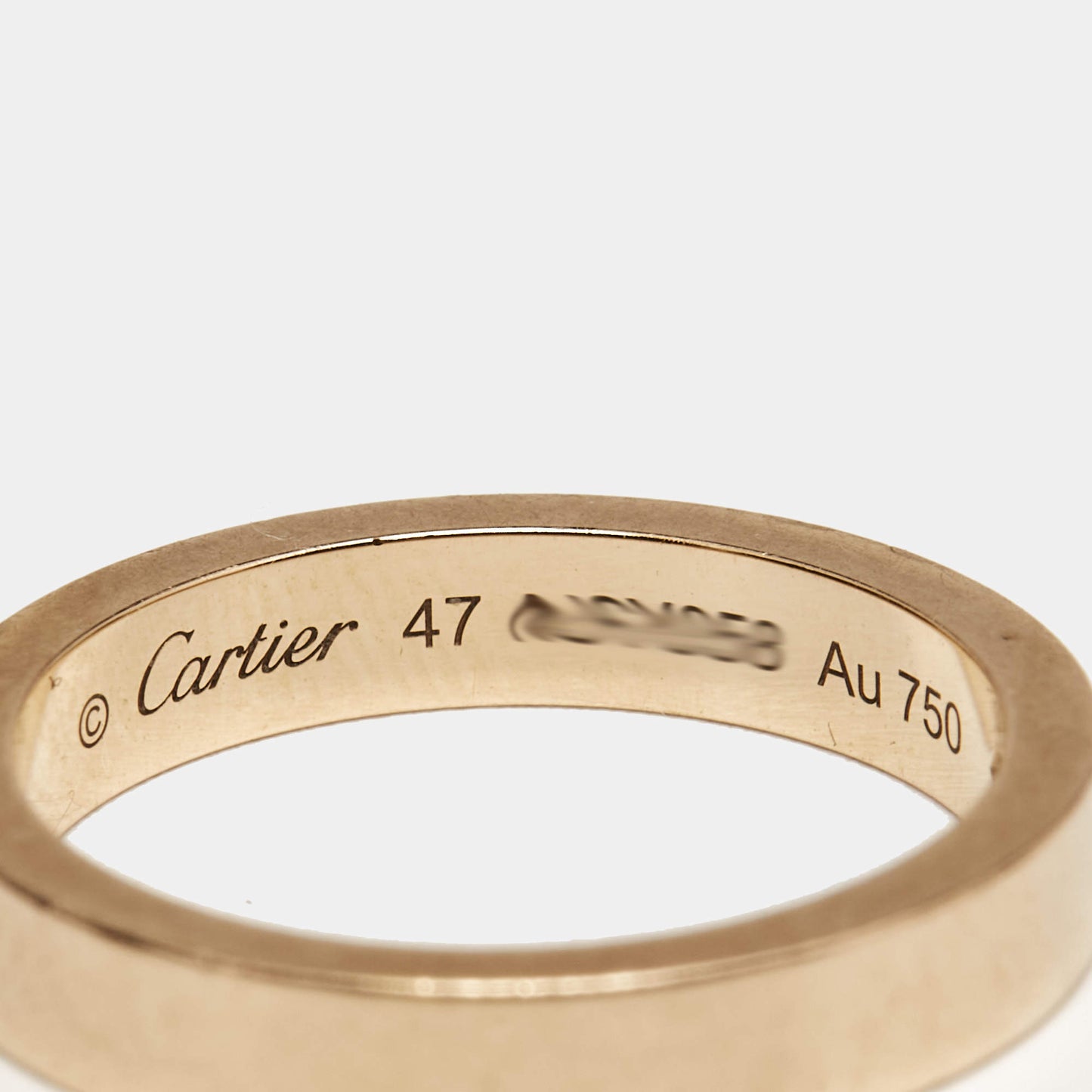 Original Cartier C De Cartier Diamond 18k Rose Gold Ring Size 47