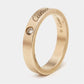 Original Cartier C De Cartier Diamond 18k Rose Gold Ring Size 47