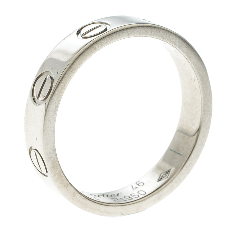 Original Cartier Love Platinum Wedding Band Size 46