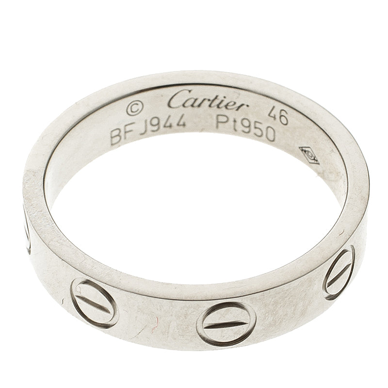 Original Cartier Love Platinum Wedding Band Size 46