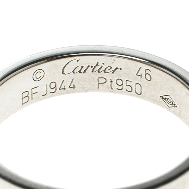 Original Cartier Love Platinum Wedding Band Size 46