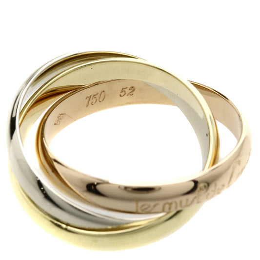 Original Cartier Trinity 18K 3-Tone Gold Ring Size 52