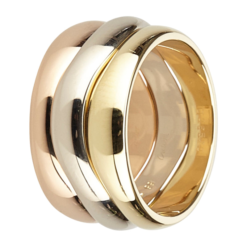 Original Cartier Love Me 18K 3-Tone Ring Size 55