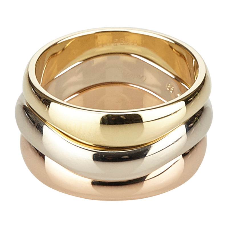 Original Cartier Love Me 18K 3-Tone Ring Size 55