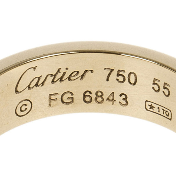 Original Cartier 18K Yellow Gold Love Ring Size 55