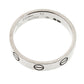 Original Cartier Love 18k White Gold Mini Band Ring Size 52