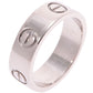 Original Cartier Love 18K White Gold Band Ring Size 48