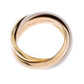 Original Cartier Trinity De Cartier Three Tone 18k Gold Band Ring Size 53