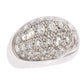 Original Cartier Myst Diamond 18K White Gold Dome Ring Size 51 