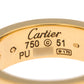 Original Cartier Love 3 Diamond 18K Yellow Gold Band Ring Size 51