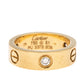 Original Cartier Love 3 Diamond 18K Yellow Gold Band Ring Size 51