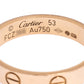 Original Cartier Love 18K Rose Gold Wedding Band Ring Size 53