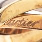 Original Cartier Trinity 18K Three Tone Gold Band Ring Size 52