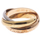 Original Cartier Trinity 18K Three Tone Gold Band Ring Size 52