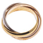 Original Cartier Trinity 18K Three Tone Gold Band Ring Size 52