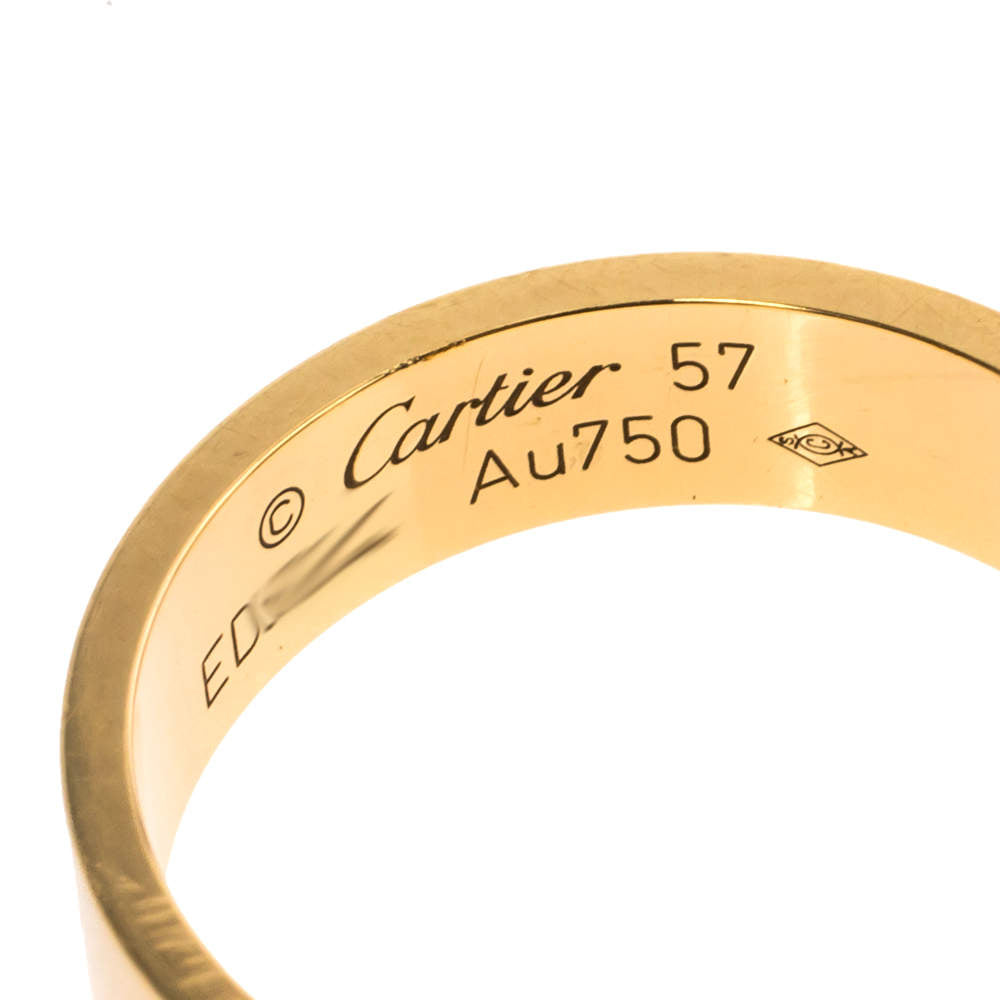 Original Cartier Love 18K Yellow Gold Ring Size 57