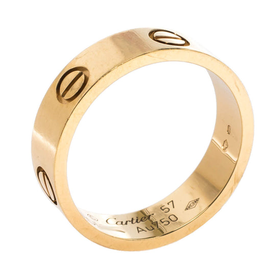 Original Cartier Love 18K Yellow Gold Ring Size 57