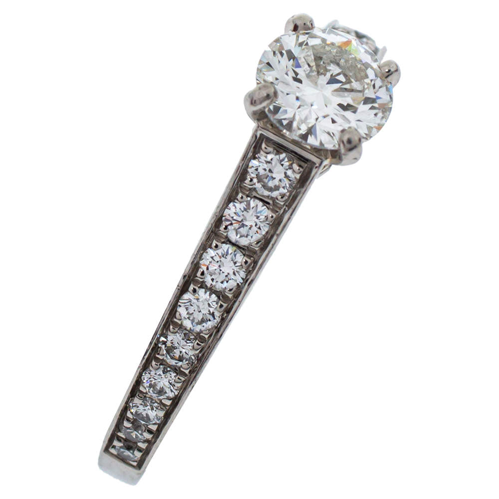 Original Cartier Solitaire 1895 0.50 ct Diamond Platinum Ring Size 52