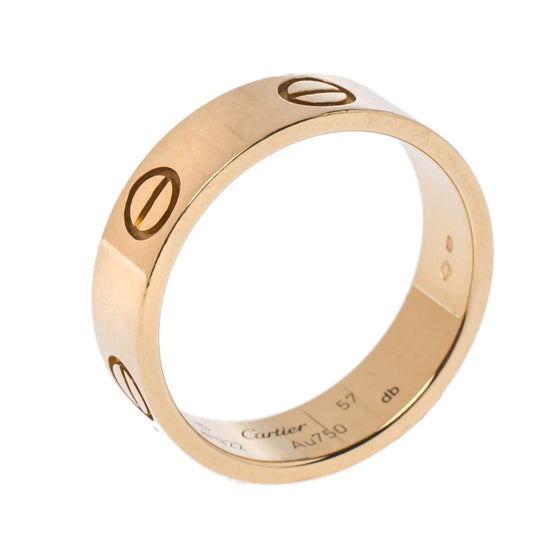 Original Cartier Love 18K Yellow Gold Band Ring Size 57