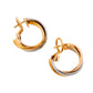 Original Cartier Trinity 18K Three Tone Gold Hoop Earrings