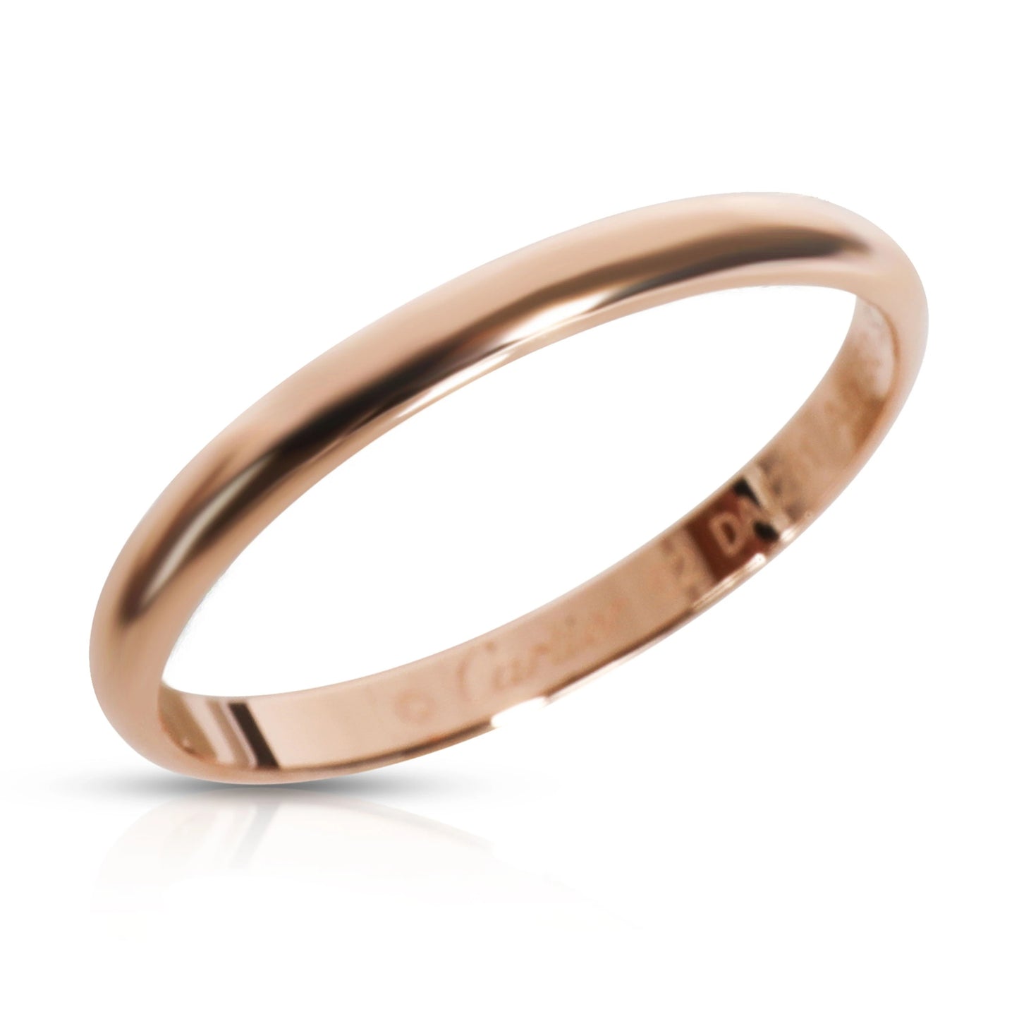 Original Cartier 1895 Wedding 18K Rose Gold Ring Size EU 62