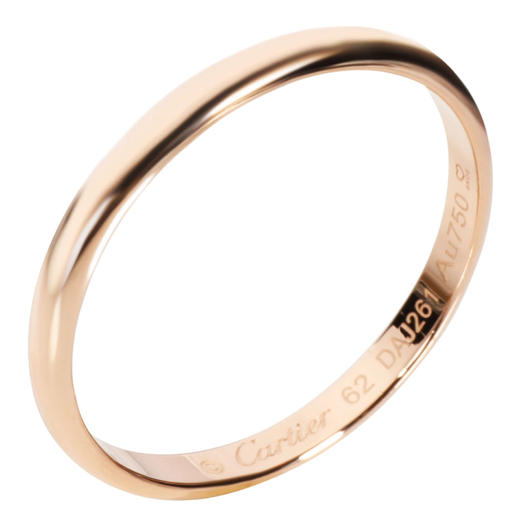 Original Cartier 1895 Wedding 18K Rose Gold Ring Size EU 62