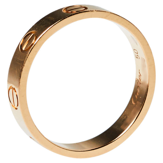 Original Cartier Love 18K Rose Gold Wedding Band Ring Size 50