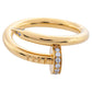 Original Cartier Juste un Clou Diamond 18K Yellow Gold Ring Size 53