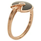 Original Cartier Amulette de Cartier Diamond Onyx 18K Rose Gold Ring Size 50