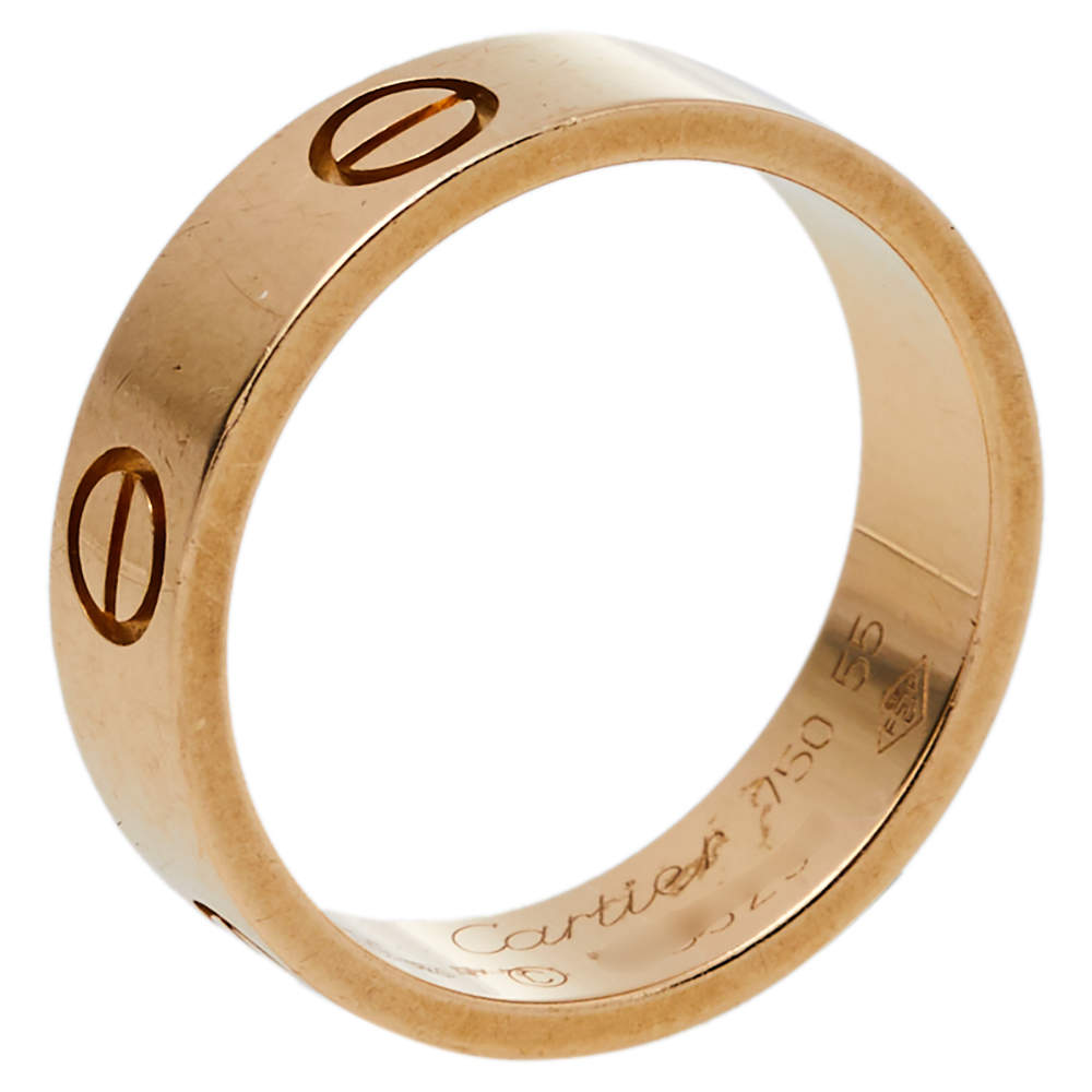 Original Cartier Love 18K Yellow Gold Ring Size 55